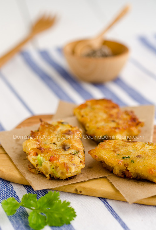 Bacalaitos (Codfish fritters) Bacalaitos (Codfish fritters)