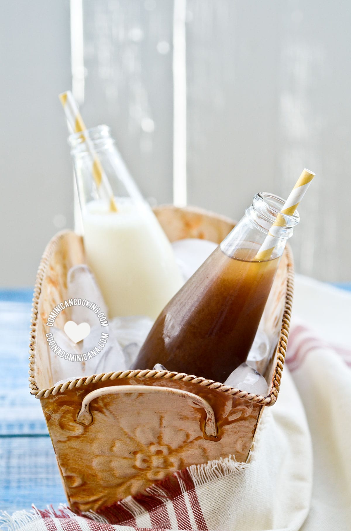 bottle of champola de tamarindo (tamarind juice)