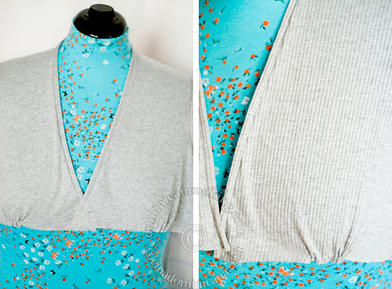 Easy jersey knit v-neck top: i made it a sleeveless, easy jersey knit v-neck top with flowers and leaves.
