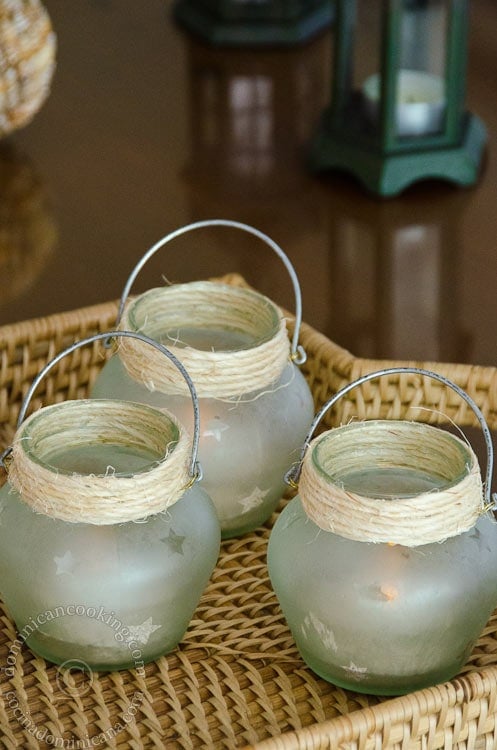 I made some more lanterns from marmalade jars to show you the how-to process. They turned out beautifully!