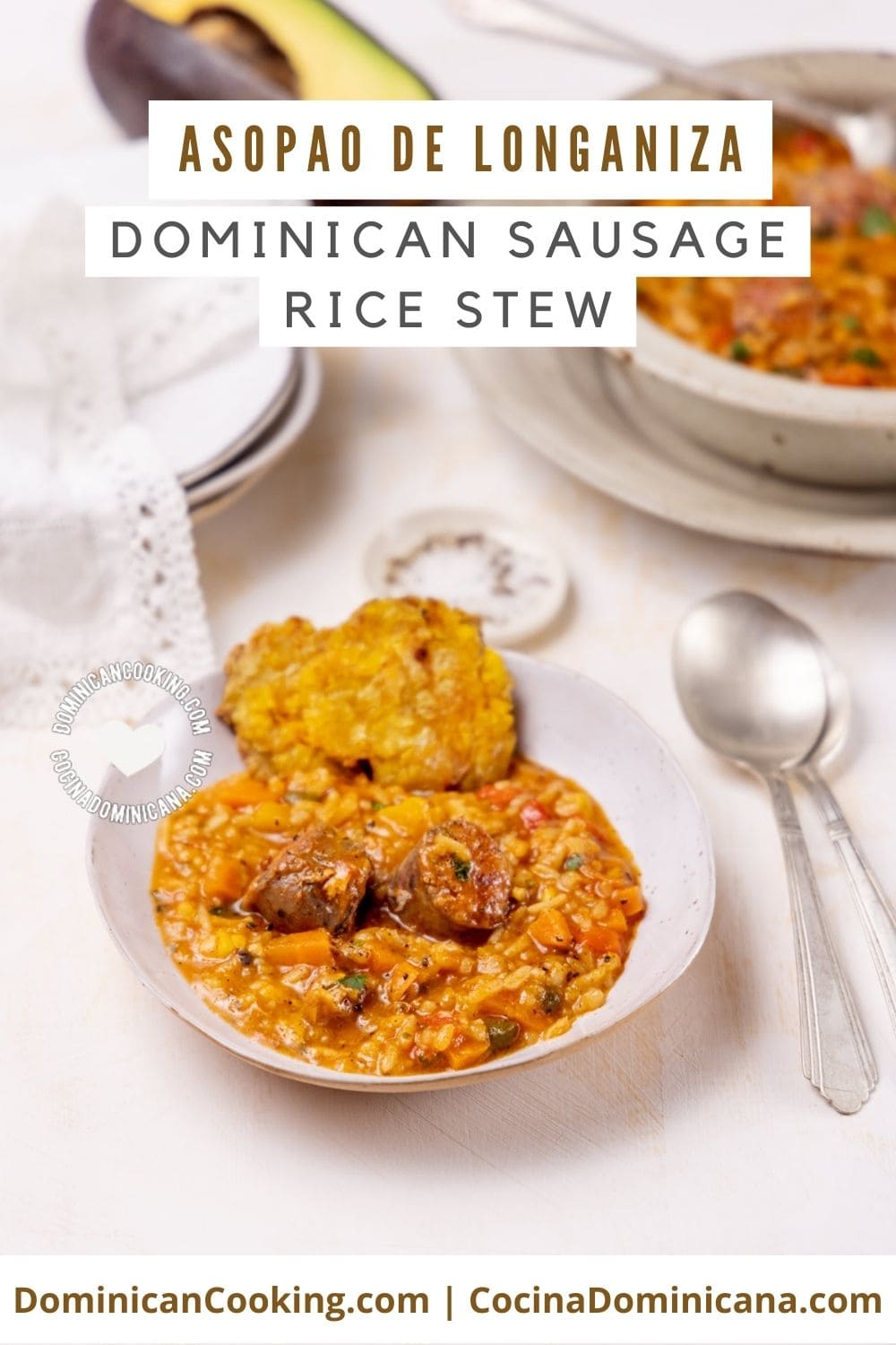 Asopao de longaniza (Dominican sausage rice stew) recipe.