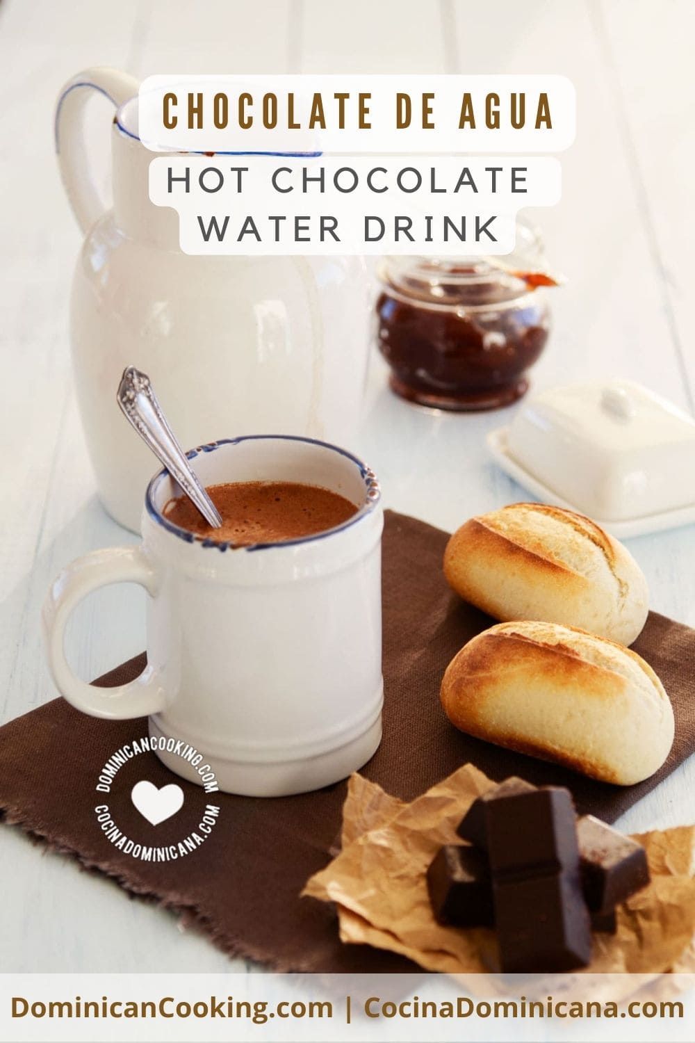 Chocolate de agua (hot chocolate water drink) recipe.