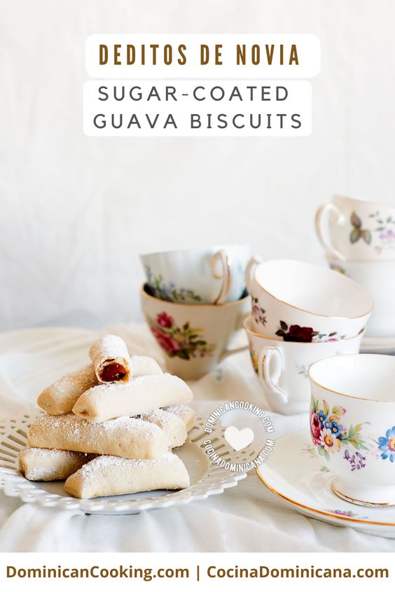 Deditos de novia (sugar-coated guava biscuits) recipe.