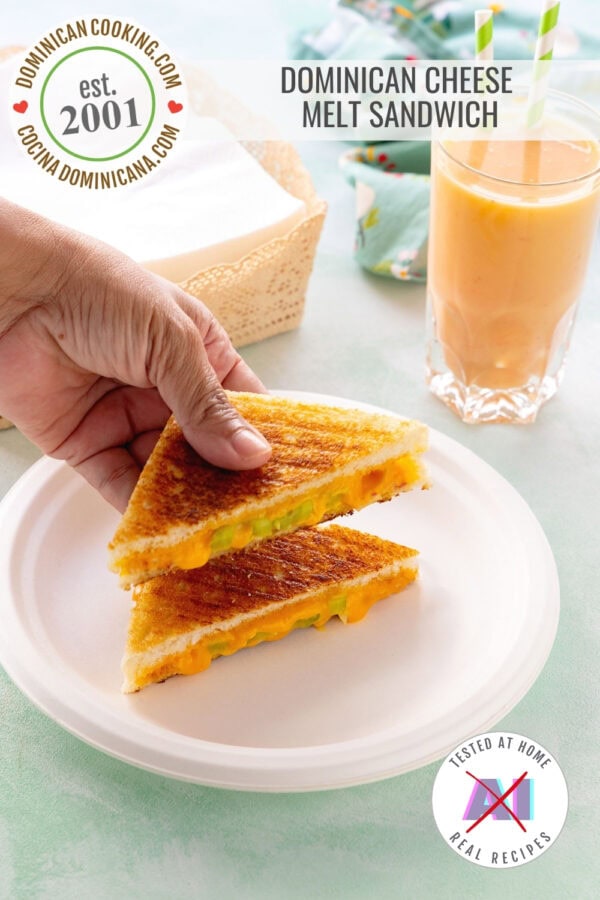 Dominican cheese melt sandwich recipe.