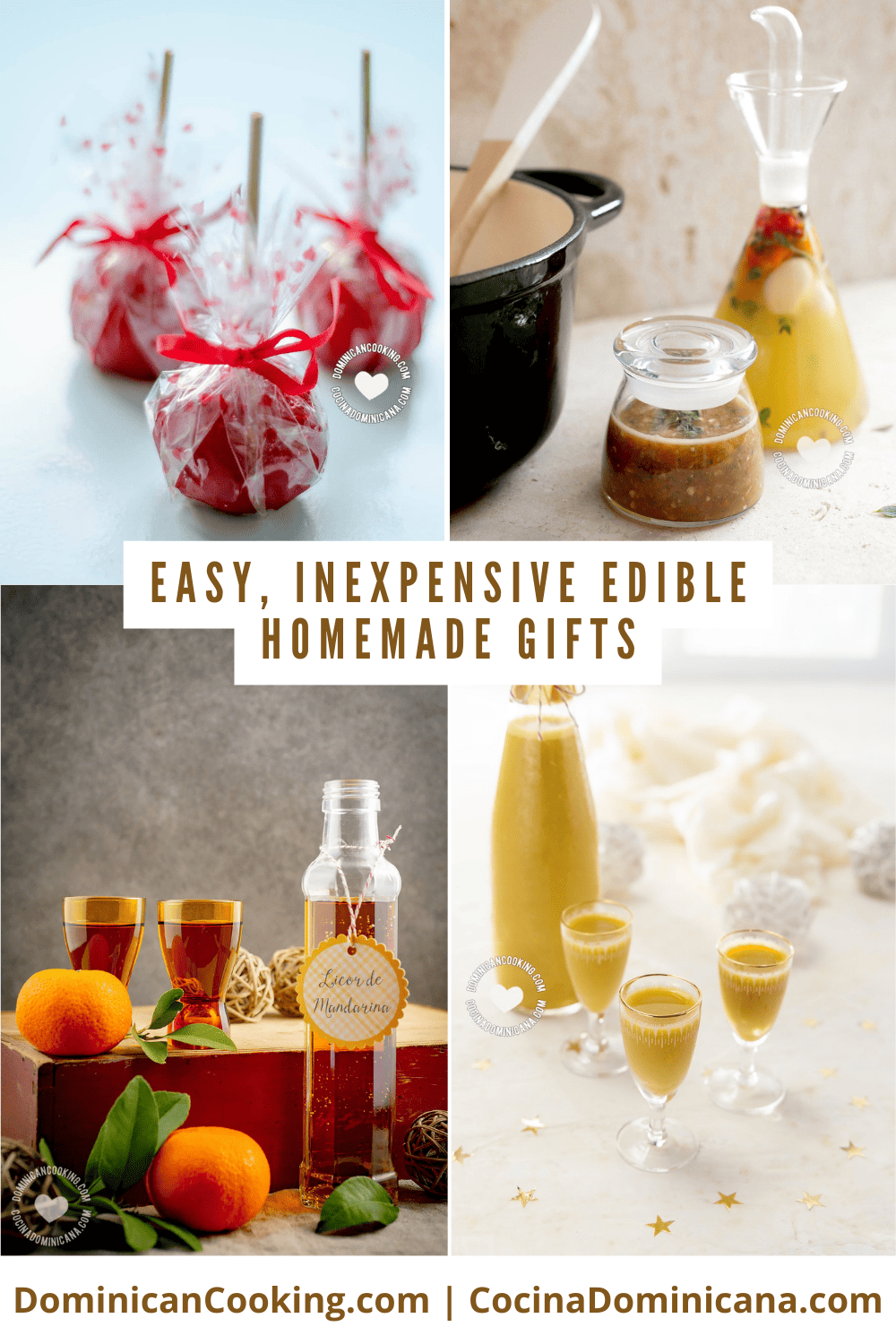 Easy, inexpensive edible homemade gifts.