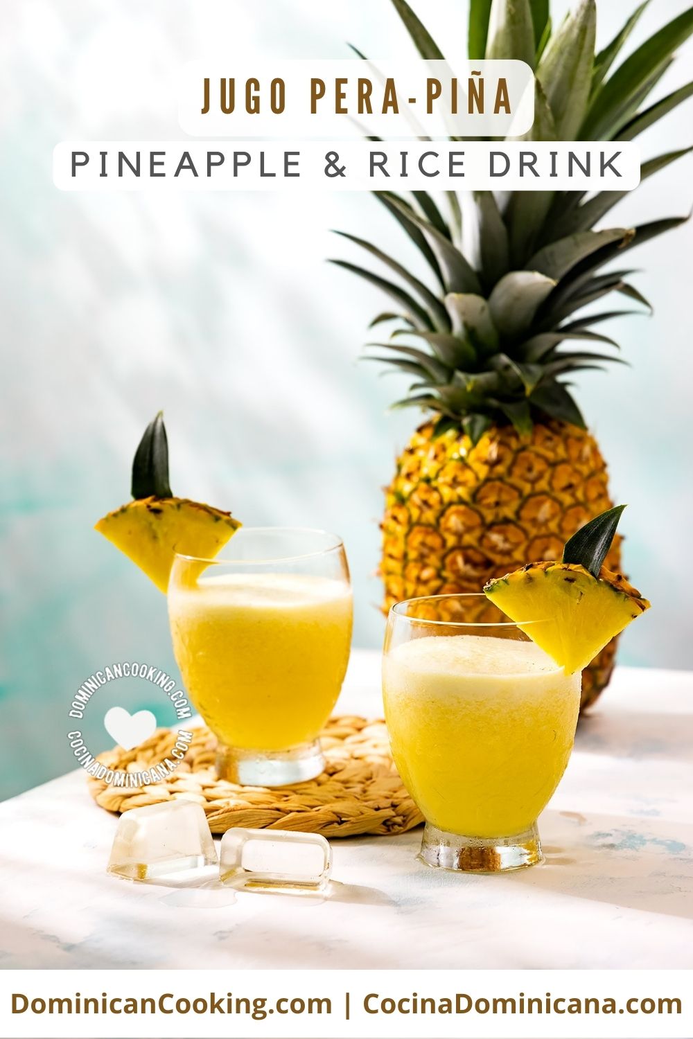 Jugo Pera-Piña (pineapple and rice drink) recipe.