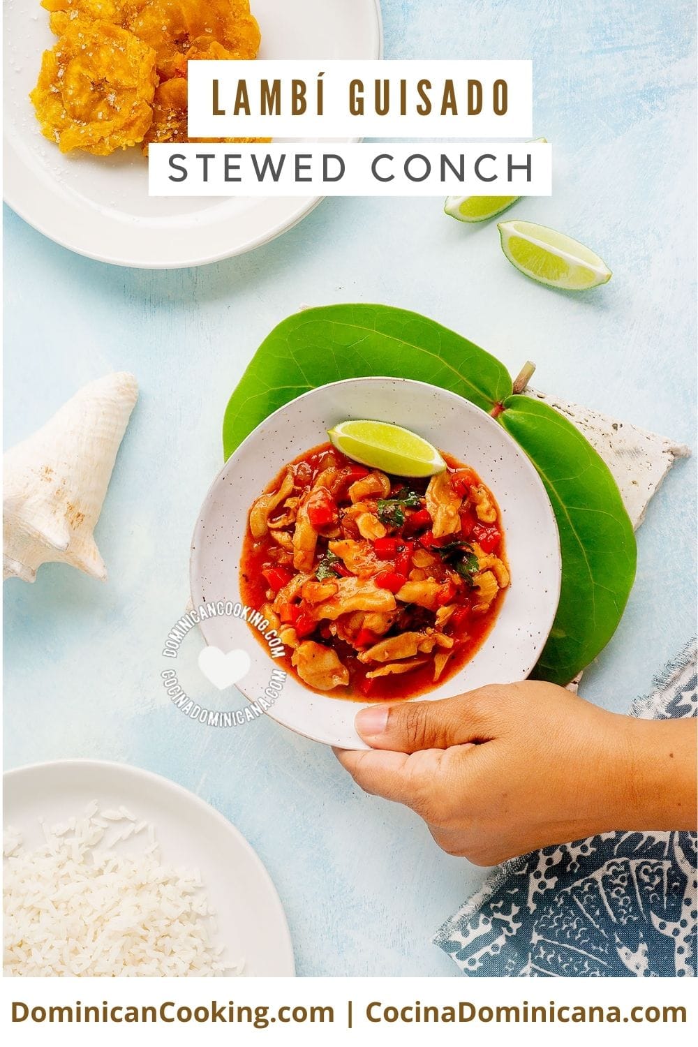 Plato de lambi guisado (stewed conch recipe)