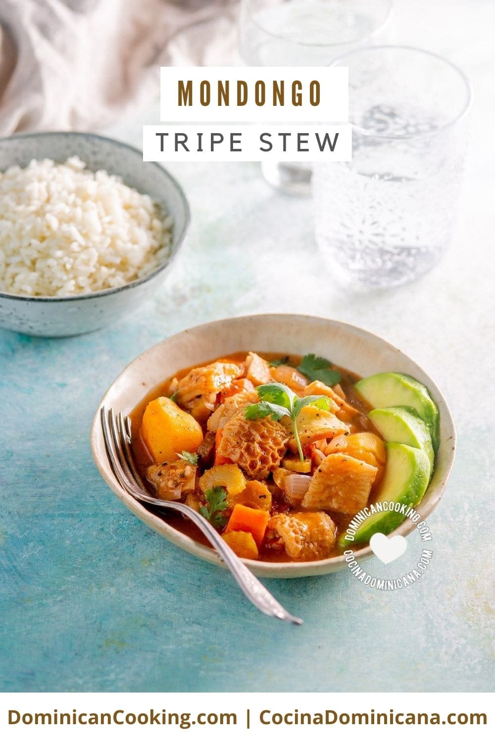 Mondongo soup (tripe stew) recipe.