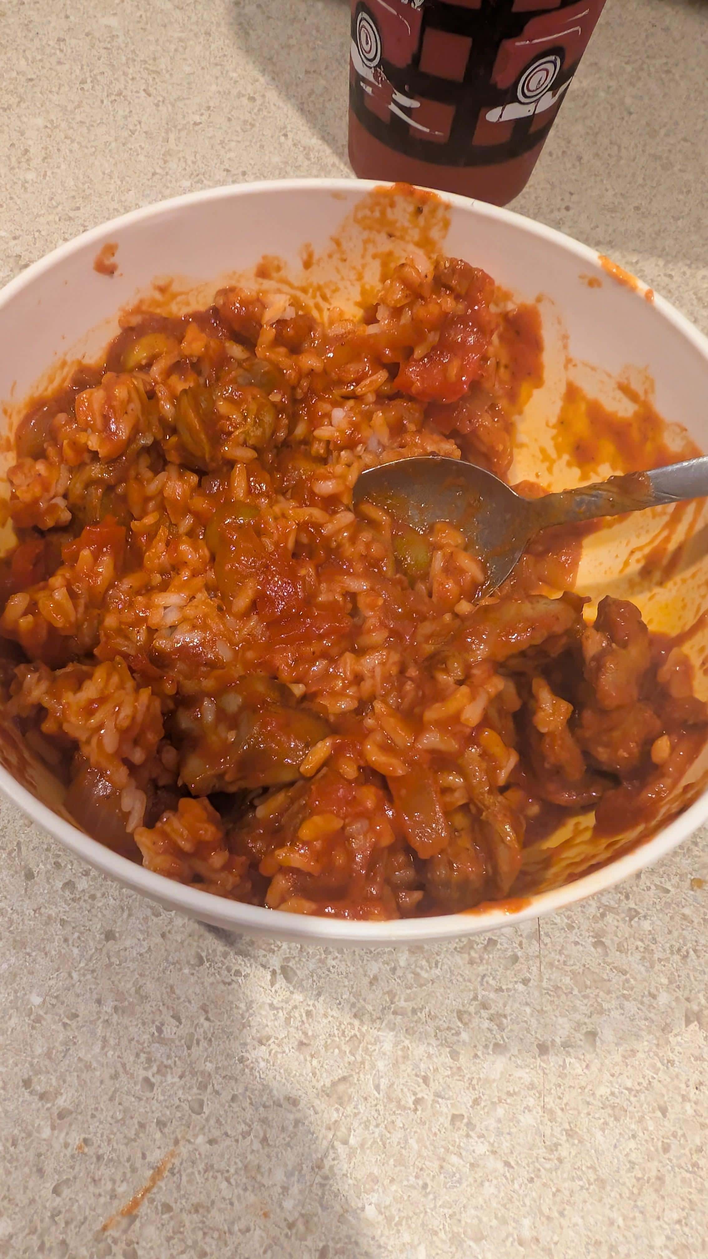 Chicken gizzard (molleja guisada).