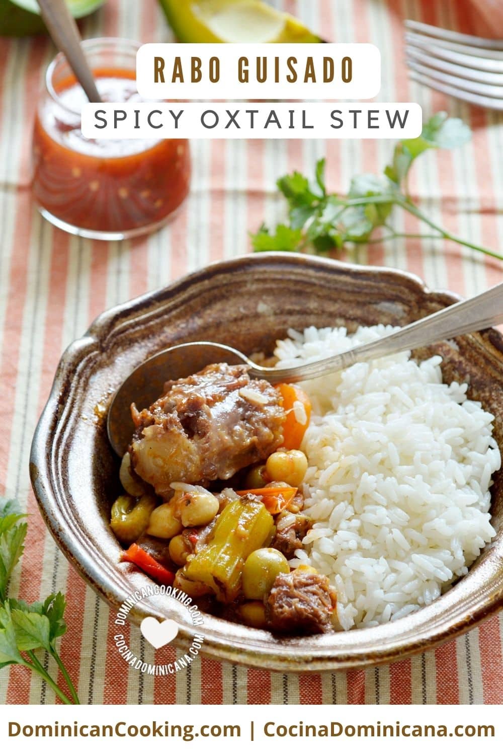 Rabo guisado (spicy oxtail stew) recipe.