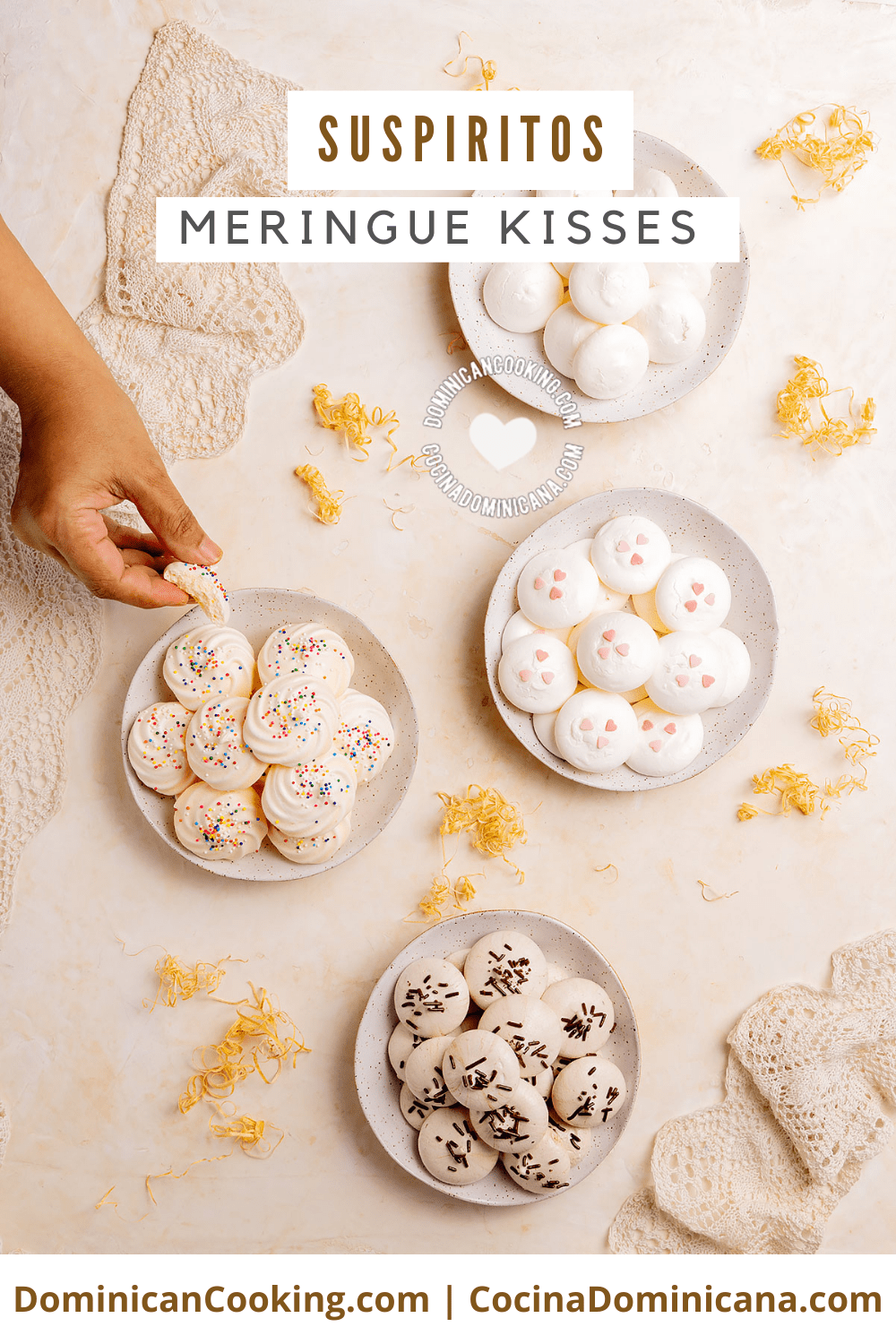 Suspiritos (meringue kisses) recipe.