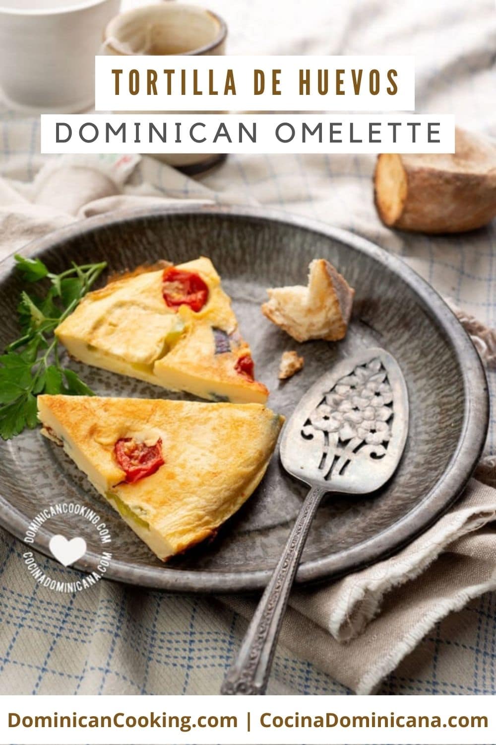 Tortilla de huevos (Dominican omelette) recipe.