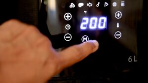 Preheating air fryer.