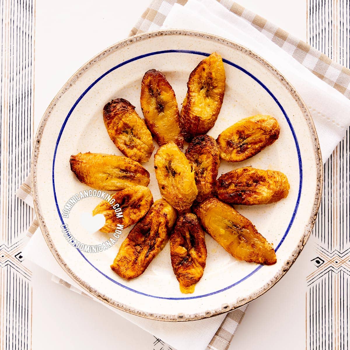 Air fryer fritos maduros.