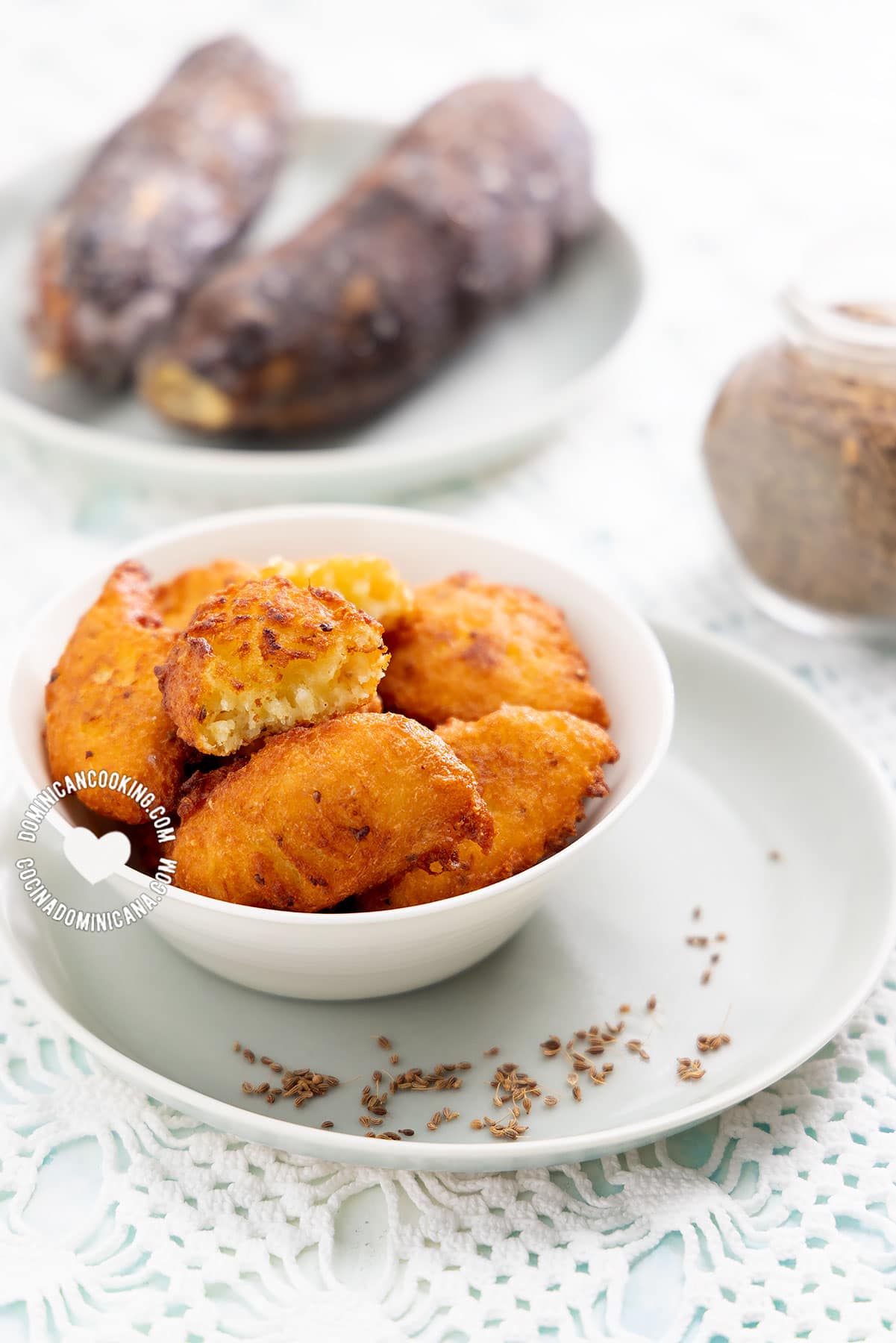 Arepitas de yuca fritters.