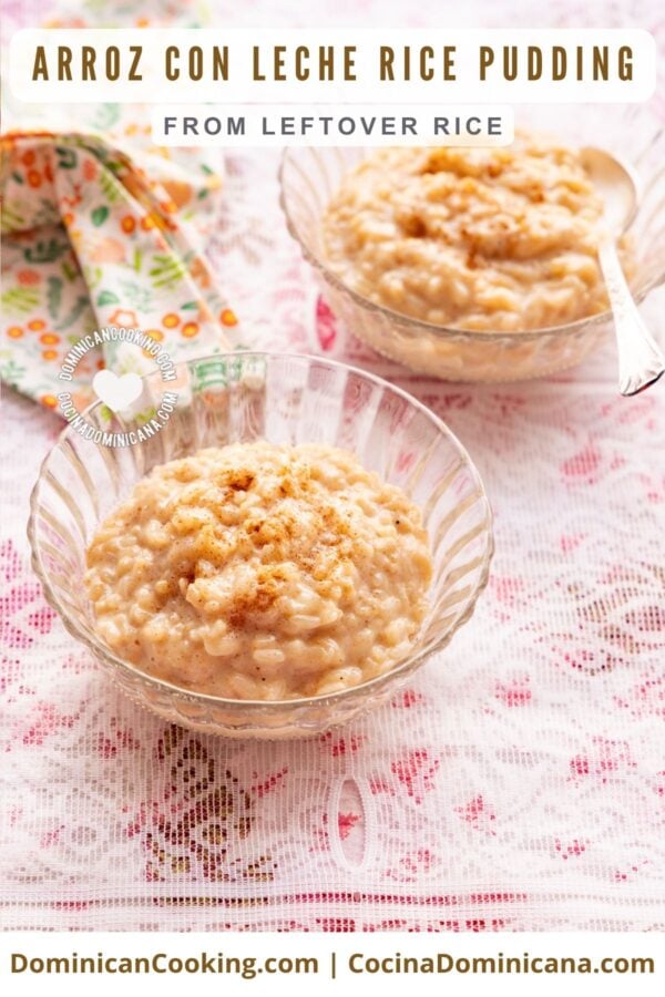 Leftover rice arroz con leche rice pudding.