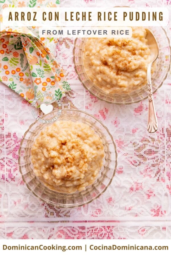 Leftover rice arroz con leche rice pudding.