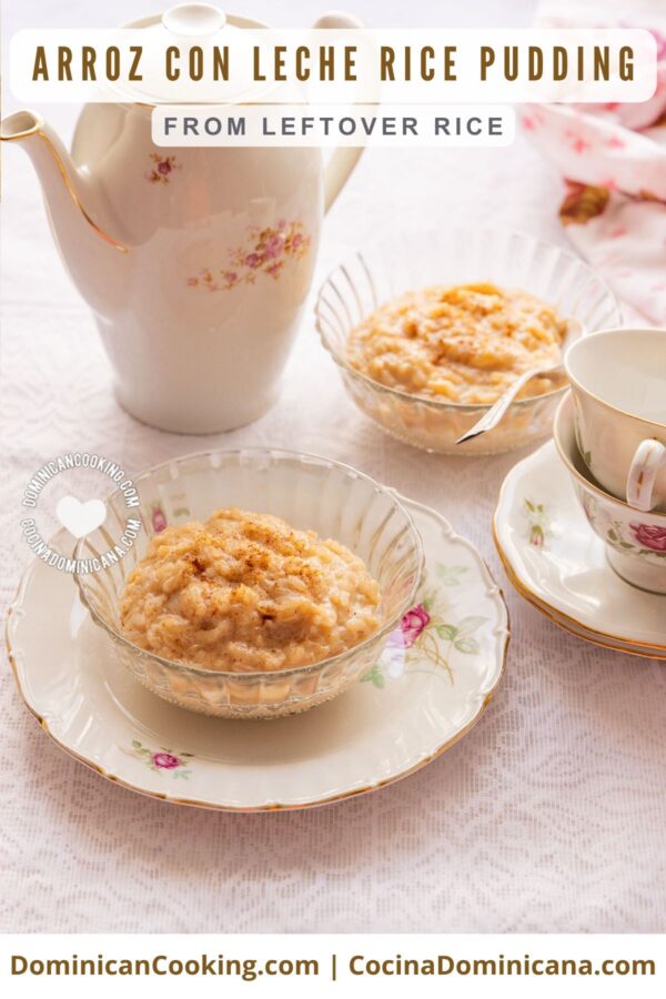 Leftover rice arroz con leche rice pudding.
