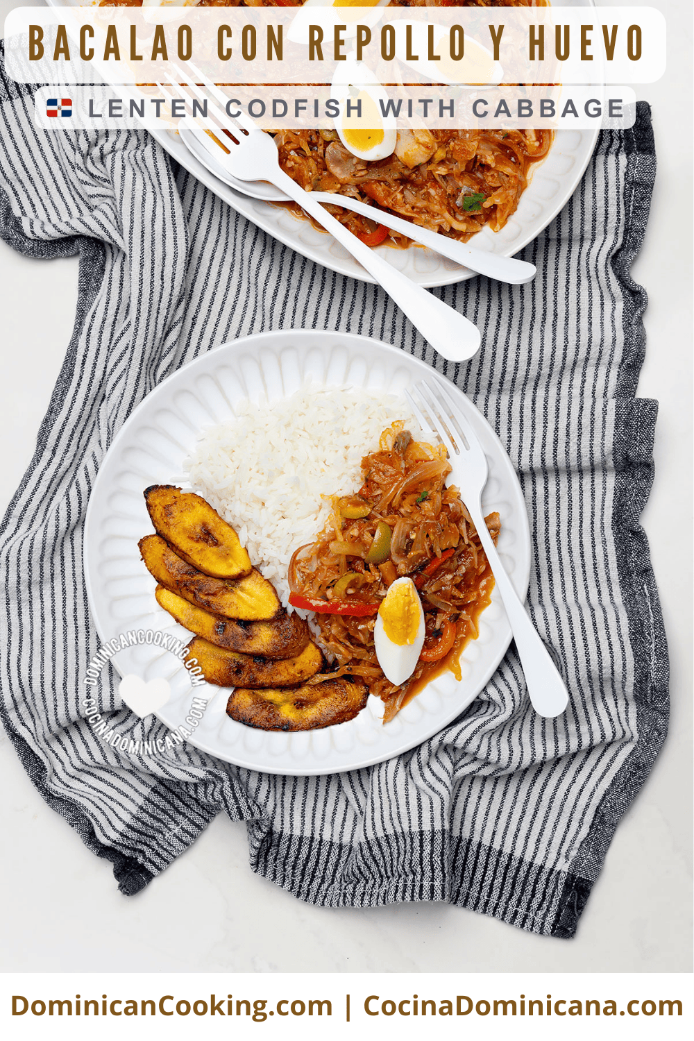 Bacalao con Repollo [Video+Recipe] Codfish with Cabbage