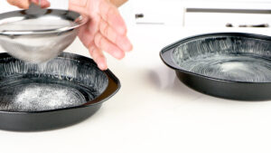 preparing baking pans