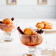 Buñuelos de Yuca (Cassava Sweet Puff Fritters with Spiced Syrup)