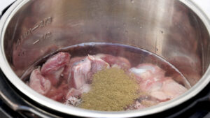 Boiling the gizzard.