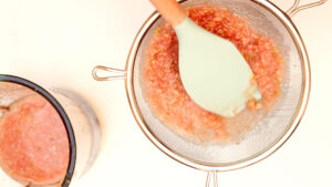 Sieving guava.
