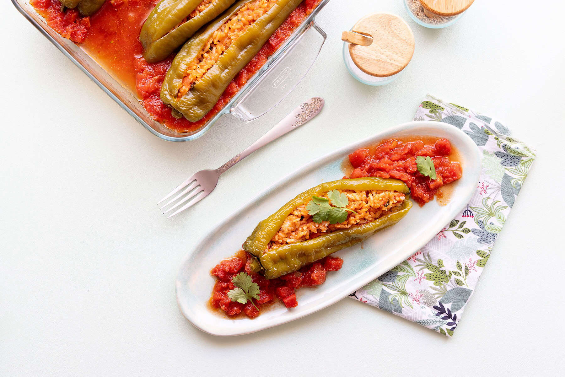 Stuffed cubanelle peppers.