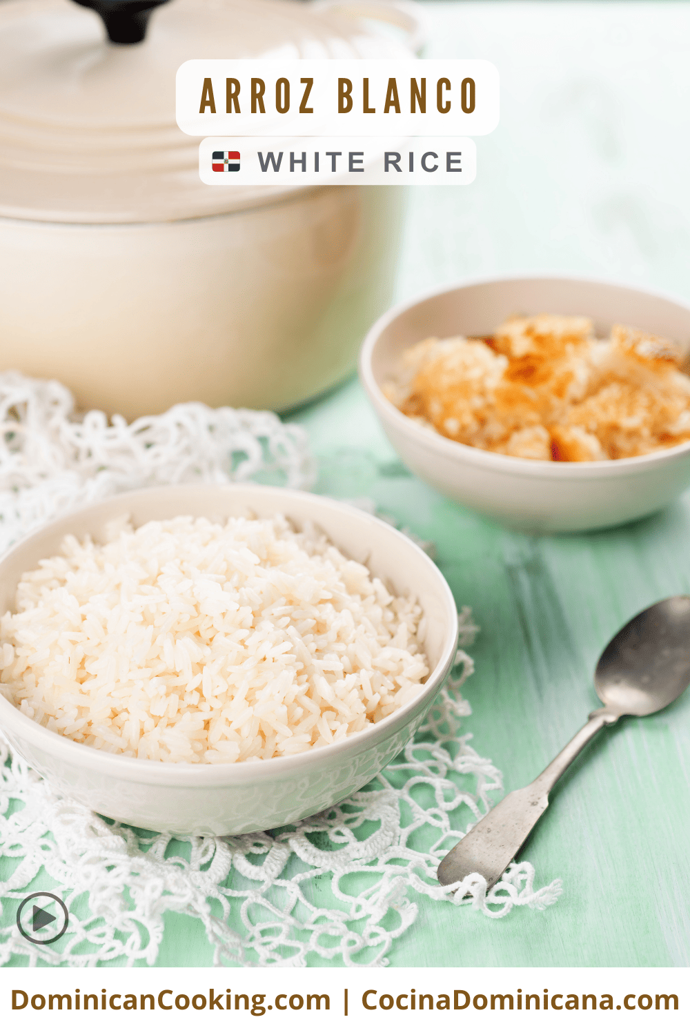 Dominican rice (Arroz blanco recipe).