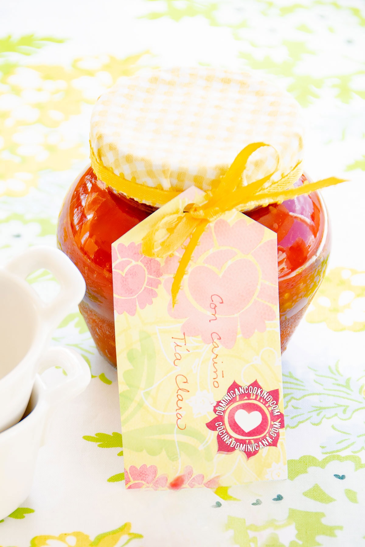 Jar of Dulce de Tomate (Tomato Jam)