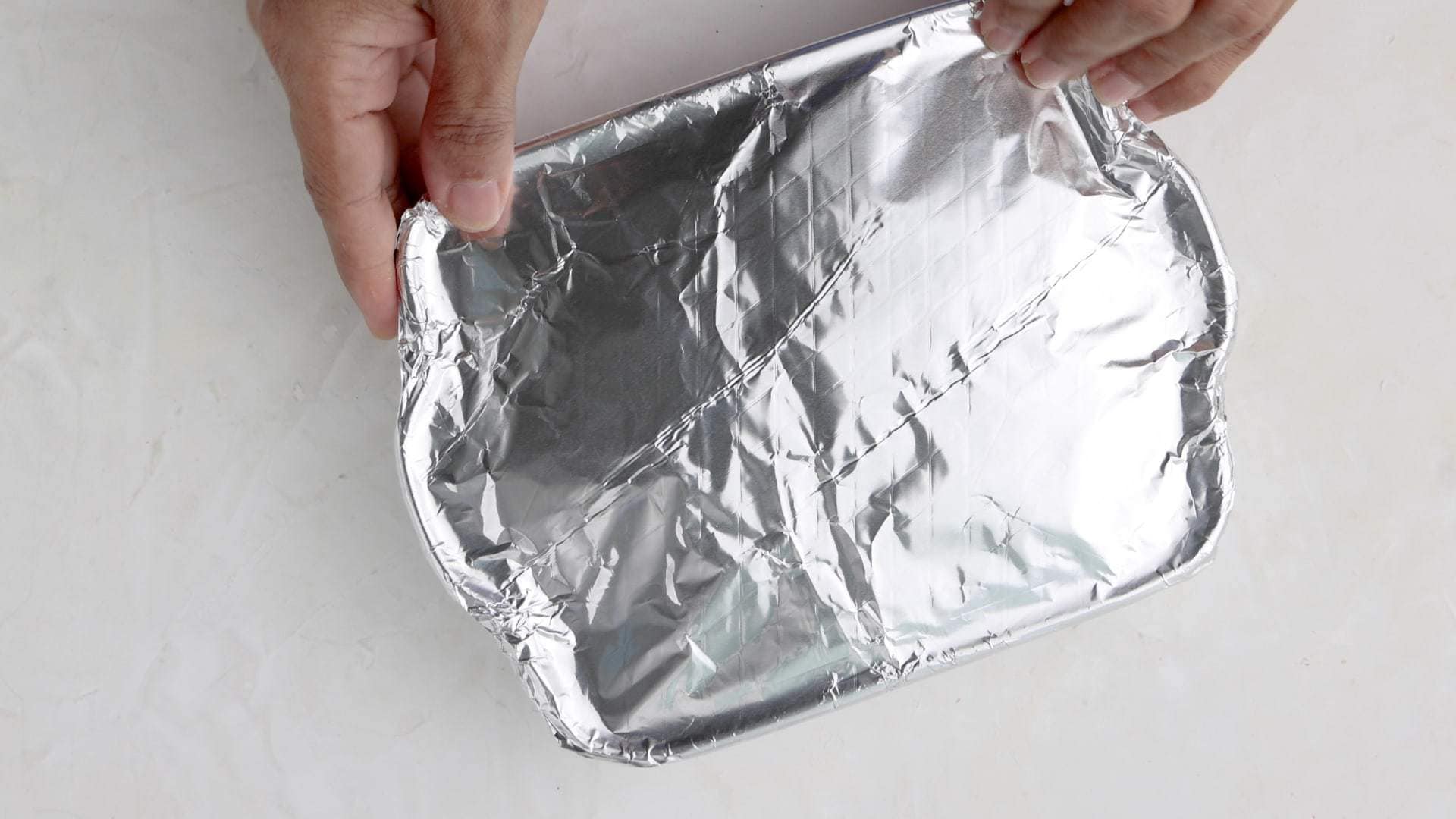 Wrapping with aluminum foil