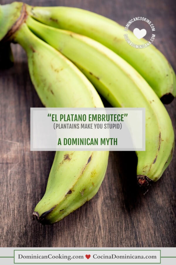 El platano embrutece (plantains make you stupid).