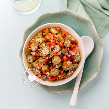 Ensalada de molondrones (okra salad).