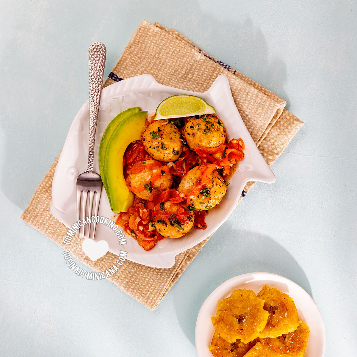 Dominican fish balls (albóndigas de pescado).