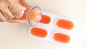 Pouring into molds.