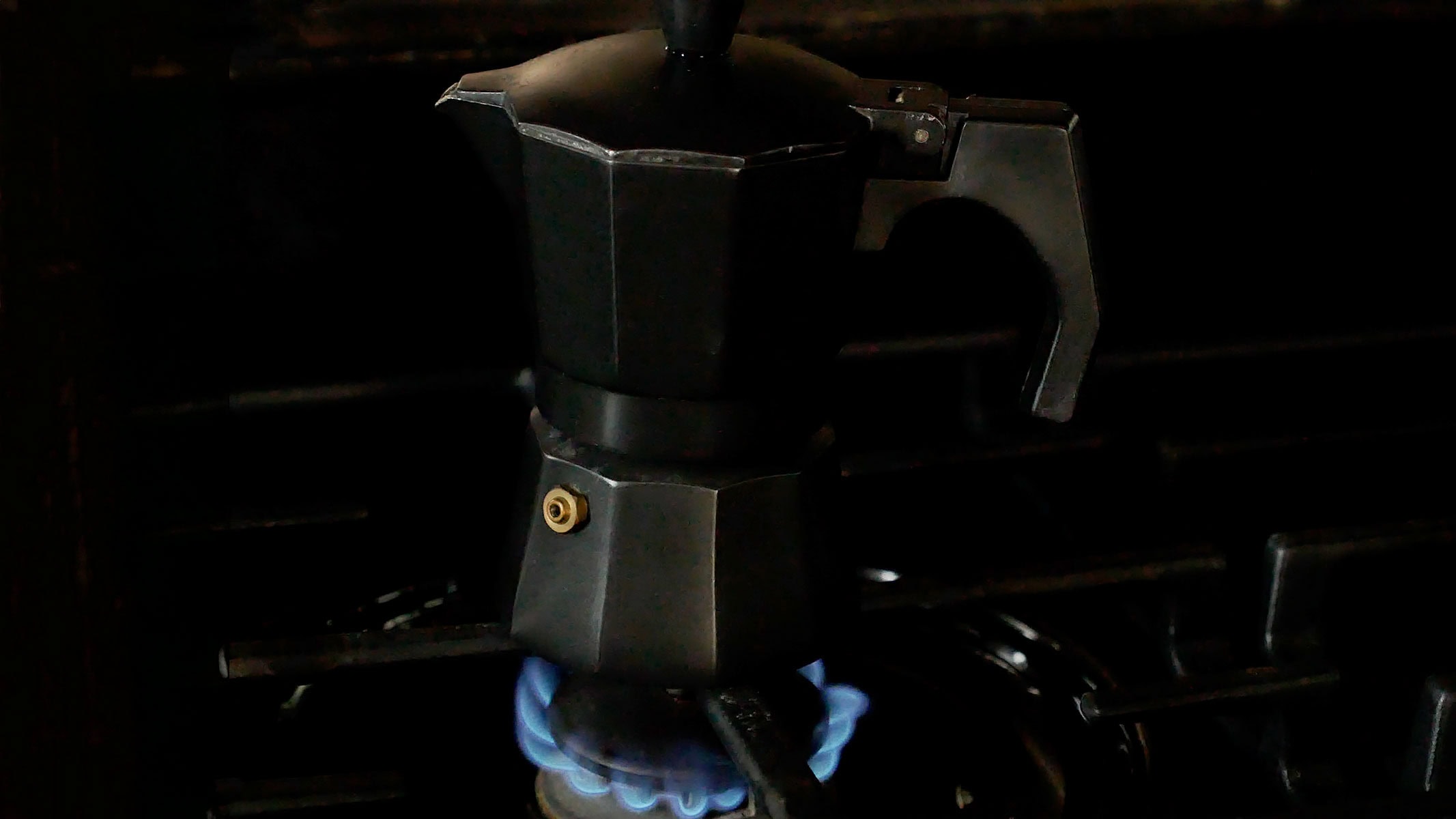 Boiling coffee.