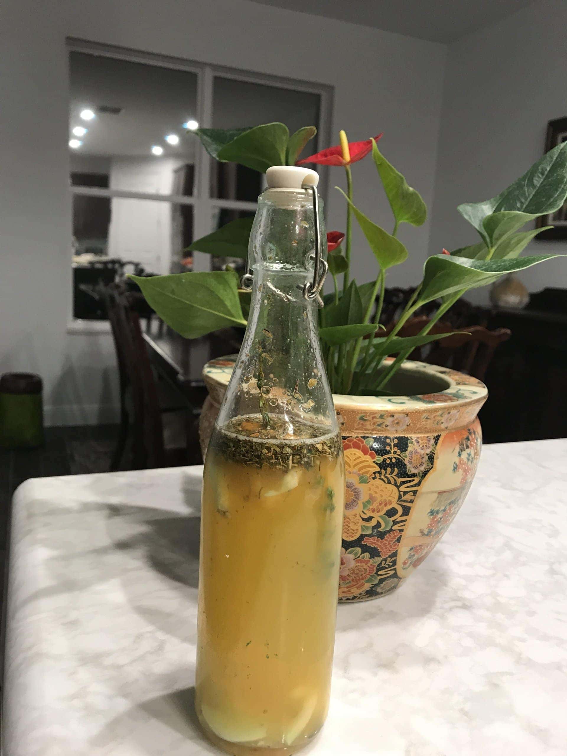 Agrio de naranja (Dominican spicy vinegar).