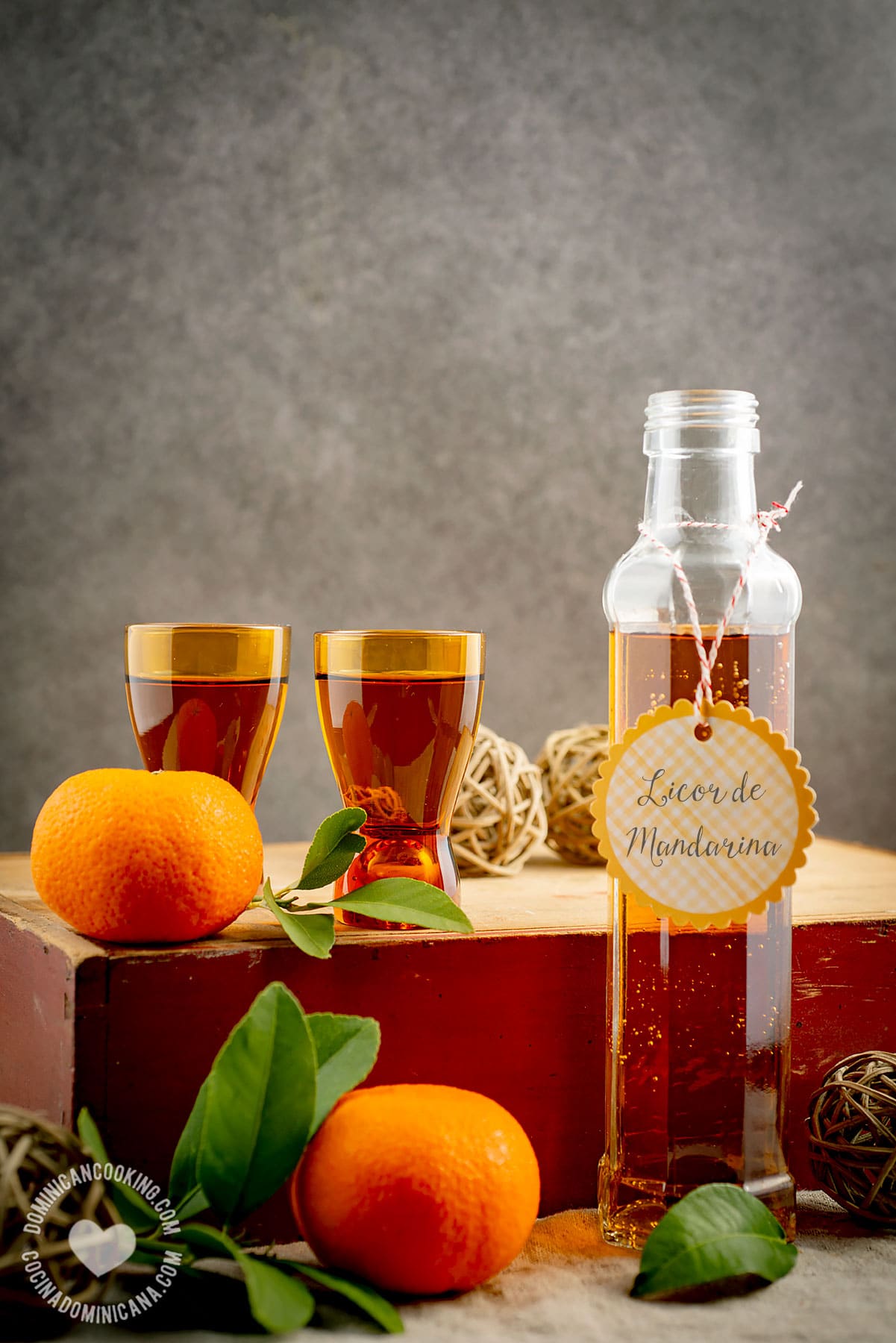 Mandarin orange homemade liqueur.