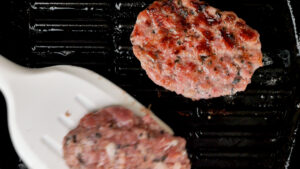 Grilling two patties