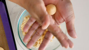 Making dough into balls