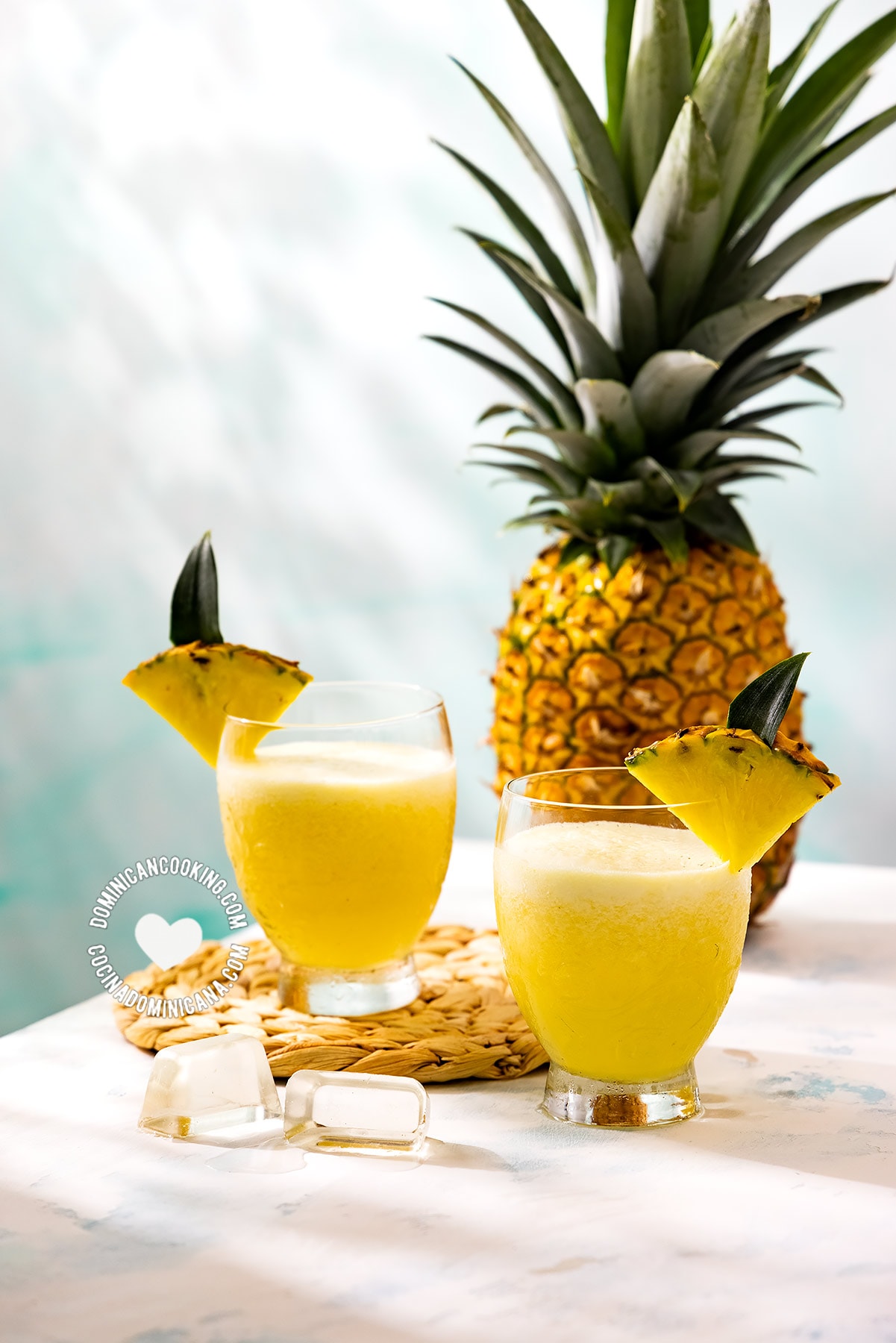 Pera-Piña (rice and pineapple juice).