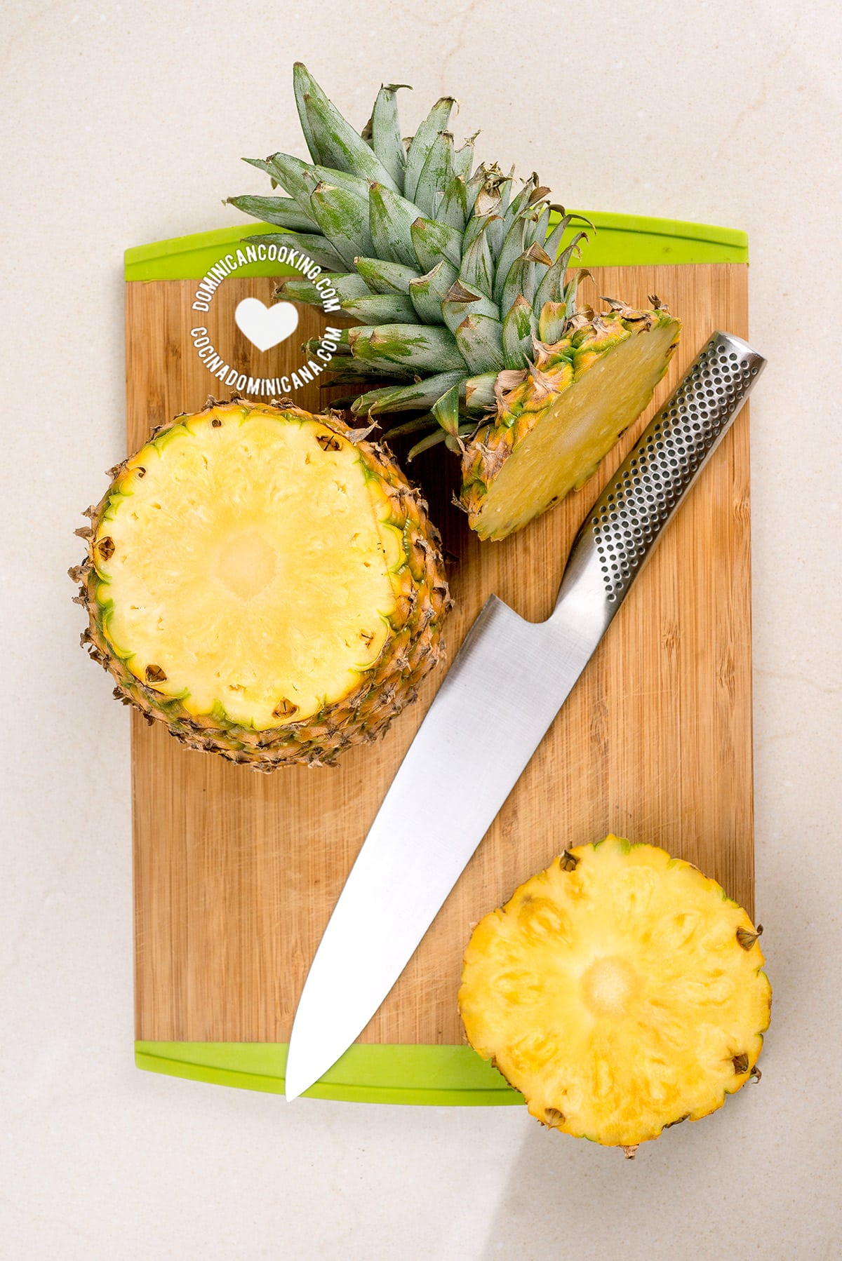 Sliced pineapple.