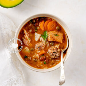 Dominican chambre (rice and beans stew)