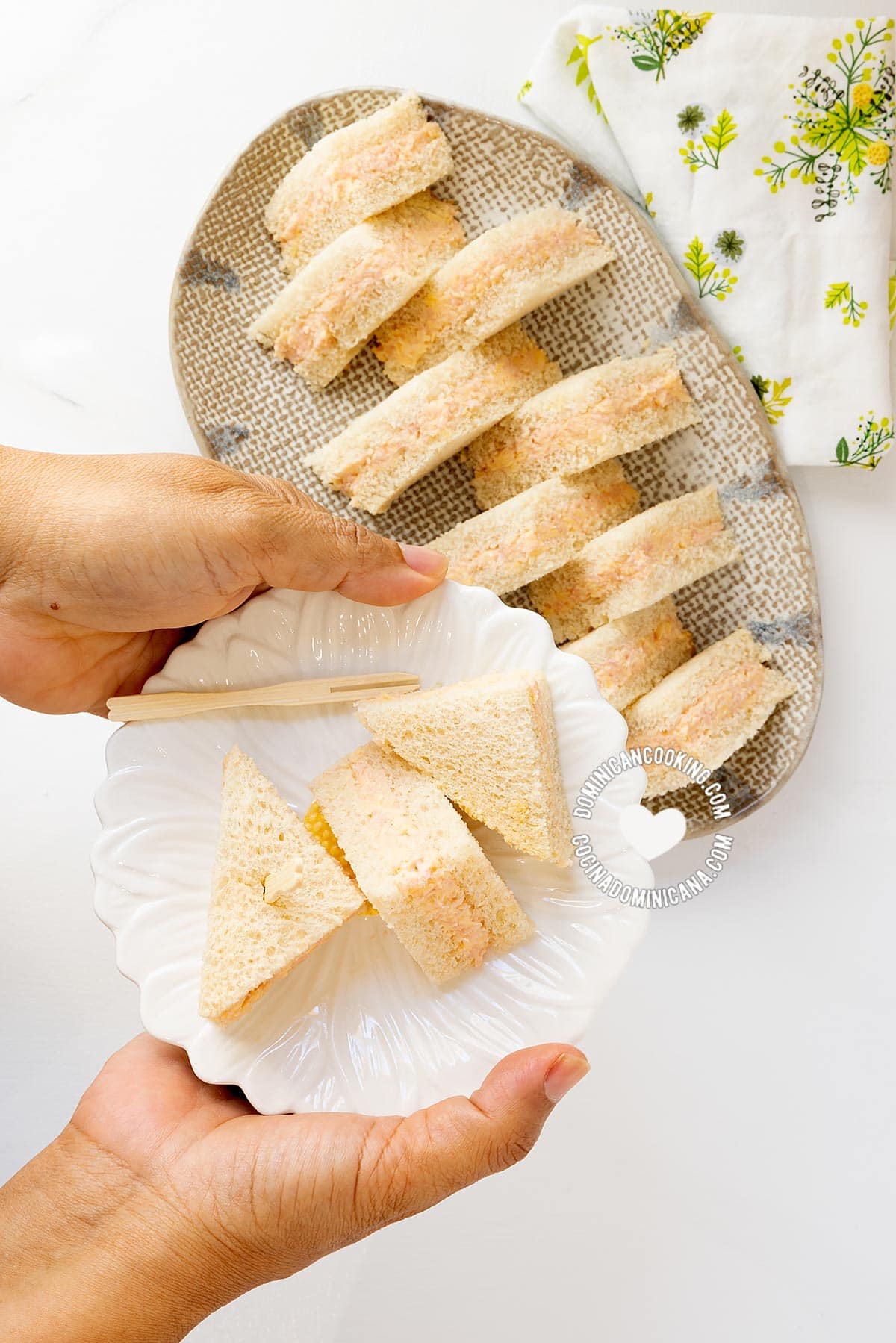 Sanduchitos or sandwichitos (mini-sandwiches).