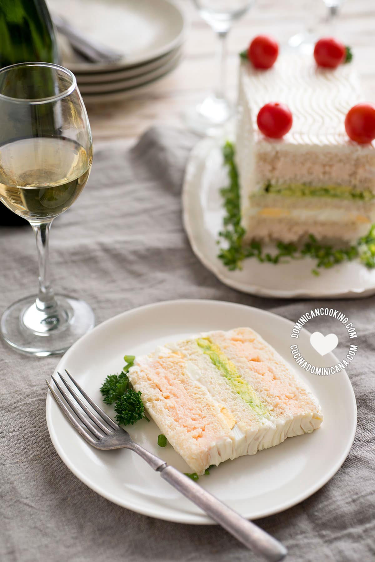 Shrimp Sandwichon (Party Sandwich Cake)