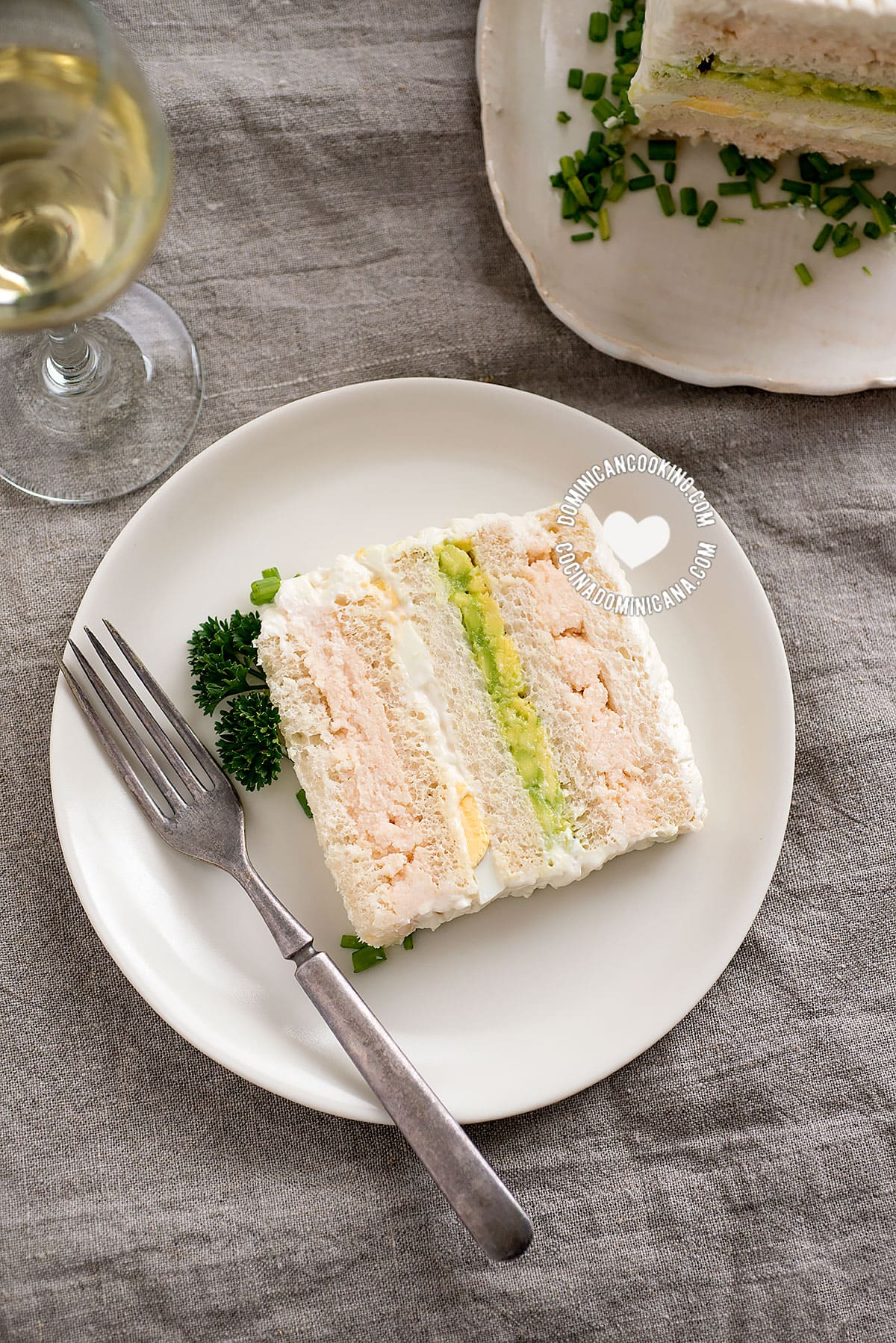 Shrimp Sandwichon (Party Sandwich Cake)