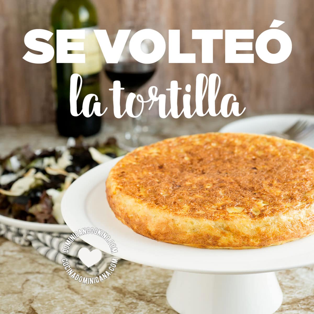 Image with text: se volteó la tortilla.