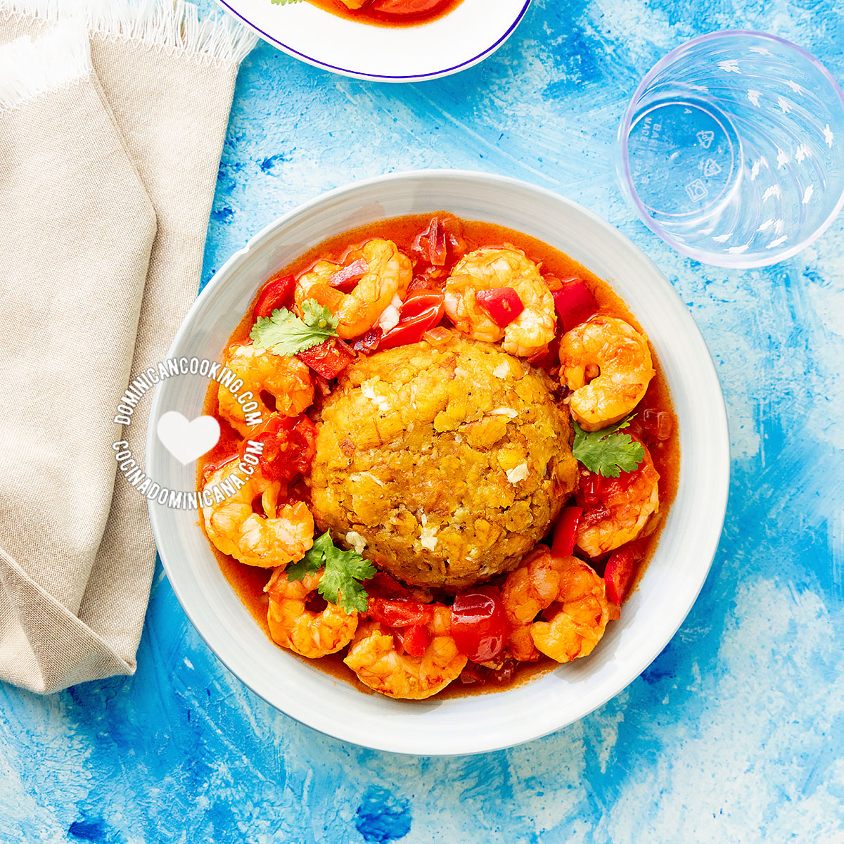 Mofongo de camarones (shrimp mofongo).