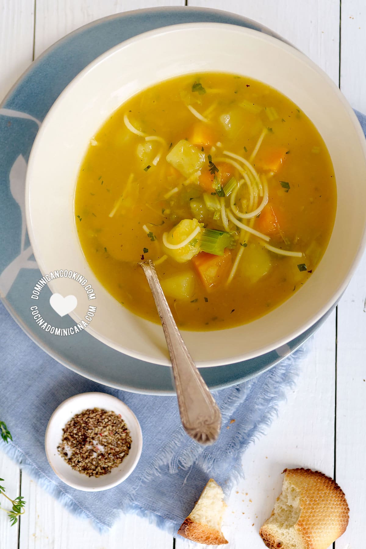 Sopa boba (vegetable soup).