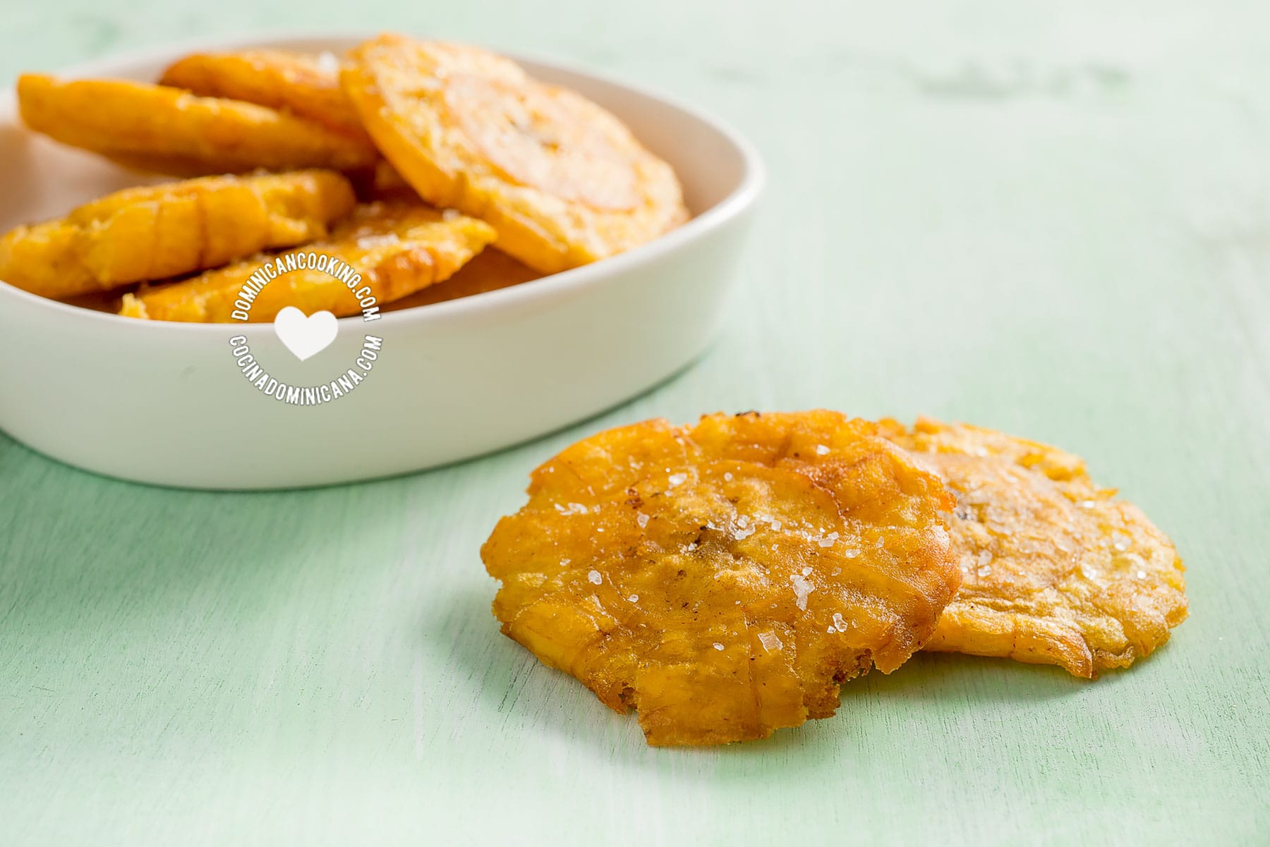 Tostones (twice-fFried plantains).
